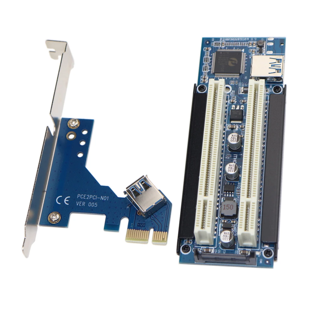 Адаптер расширения PCI E Express X1 для двух разъемов переходная карта с кабелем USB 3 0