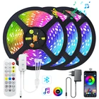 Светодиодные ленты светильник RGB 2835 5 м 10 м 15 м SMD 5050 Водонепроницаемый 24Key работы при прослушивании музыки по Bluetooth гибкий диода лента LED для украшения комнаты