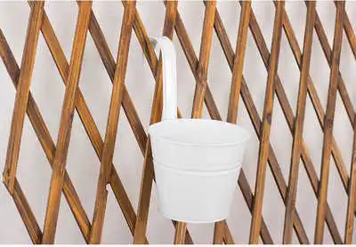 

10pc Metal Flower Hanging Flower Pot Hook Wall Removable Candy Color Iron Bucket Tin Garden Balcony Hanging Succulent Basket New