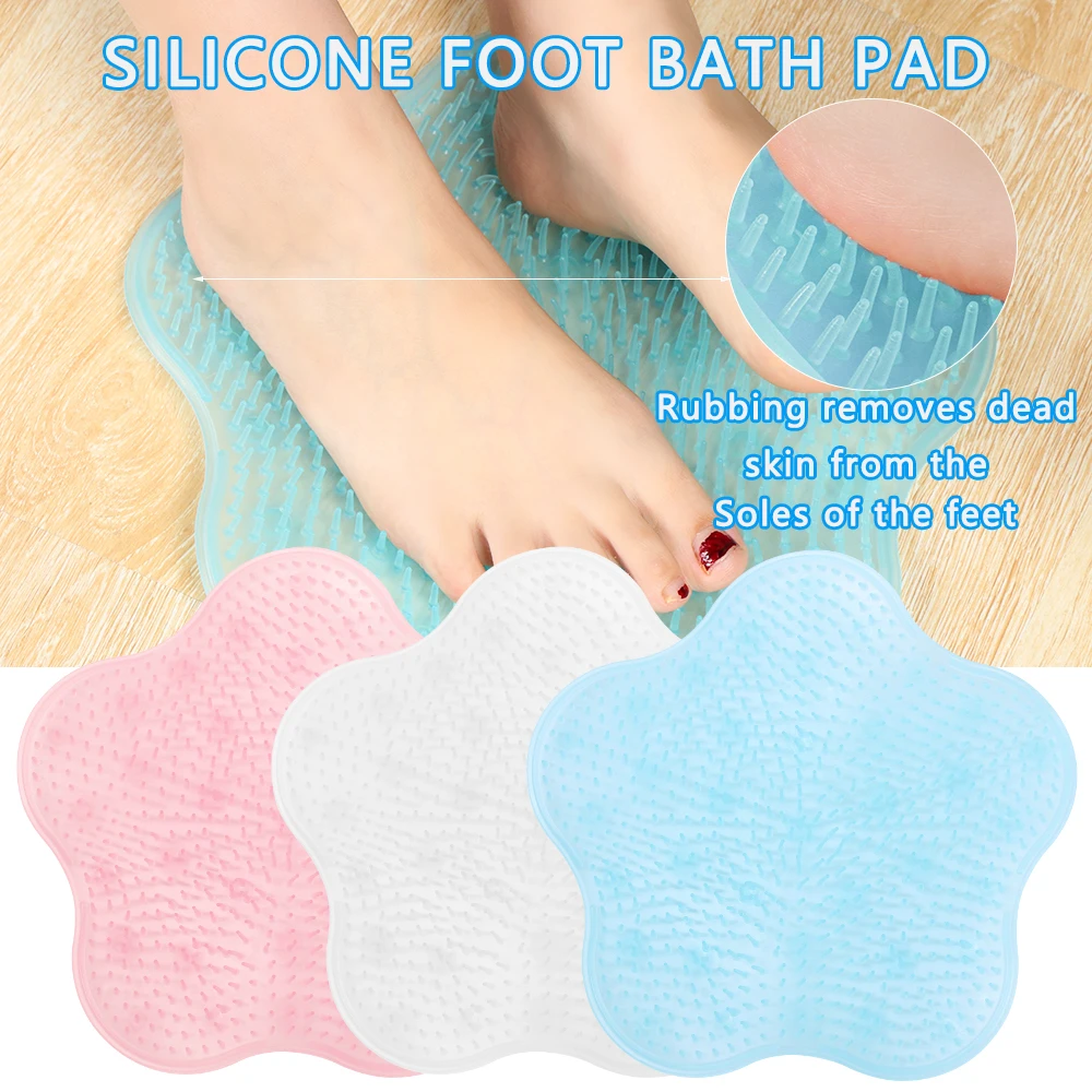 Массажная подушка на присоске для ванной и душа не скользит силиконовая щетка