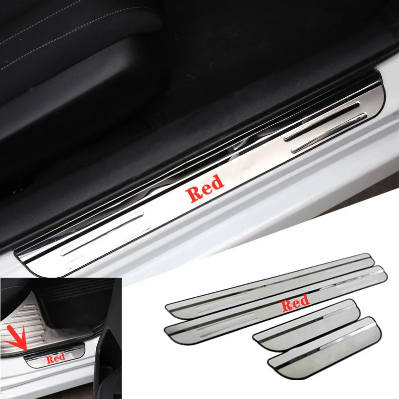 

For Honda Civic 10th 2016-2019 Stainless steel Door Sill Scuff Plate Cover Car Sticker Styling Trim Guard Protector Door Sills