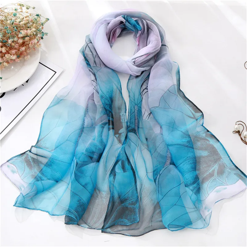 

JTVOVO 2020 New Fashion Spring/Summer Women Floral Printing Beach Silk Scarf Shawls Female Long Wraps Beach Sunscreen Hijab