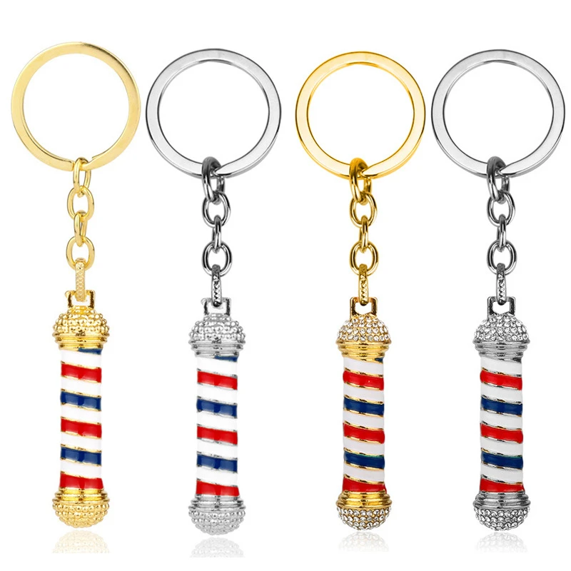 

New Fashion Barber Shop Pole 3D Barber Pole Chain Pendant Necklace Hip Hop Barber Hairdresser Gothic Necklace Jewelry