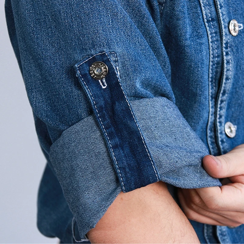 Neutral Blue Denim Chef Jacket Restaurant Catering Uniform Food Service Cook Coat Kitchen Work Shirt | Тематическая одежда и
