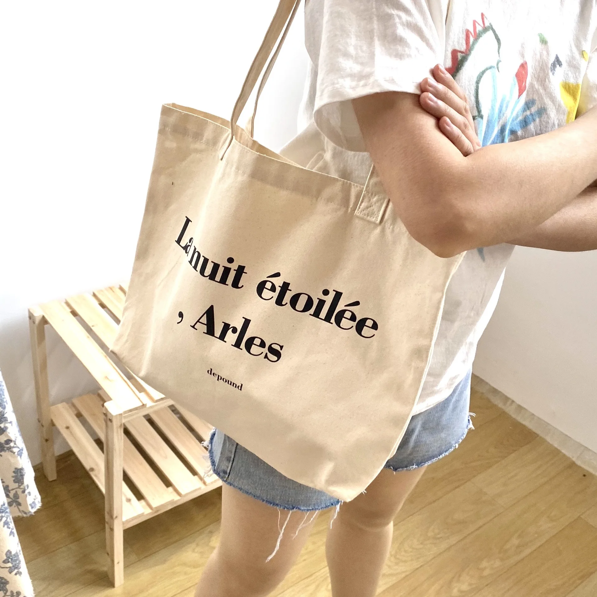 Сумка Youda на плечо с буквенным принтом женская модная Холщовая простая