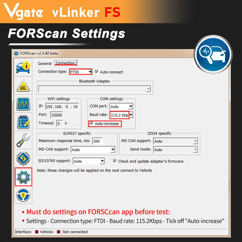 OBD2 Vgate Vlinker FS ELM327 USB Car Diagnostic Tool for Ford FORScan Automotive Scanner MS/HS CAN Mazda PK OBDLink EX | Автомобили и