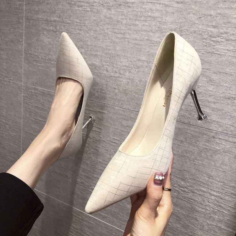 

OIMG Spring Fashion High Heels Pointed Toe Thin Heels Women Shoes Sexy Office Worker Ladies Pumps Female Shoes Zapatos De Mujer