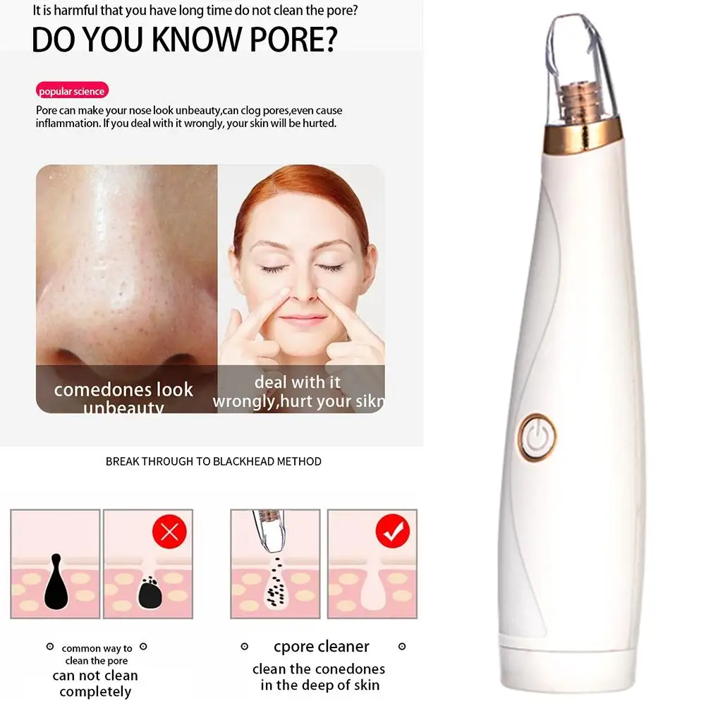 

Electric Suction Blackhead Removal Skin Care Device Pore Acne Pimple Remover Necessary Household Cleansing Accessories