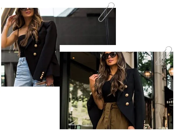 BerryGo Elegant buttons women blazers Casual long sleeve autumn winter female blazer jackets Office ladies blazers coats street