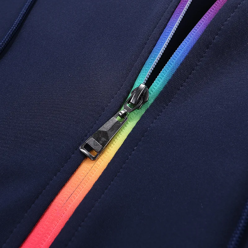 

Sports Suit (jacket + Pants) 2 Sets Of Men Casual Gradient Color Strip Casual Suit Men Loose Hooded Jacket Pants Set