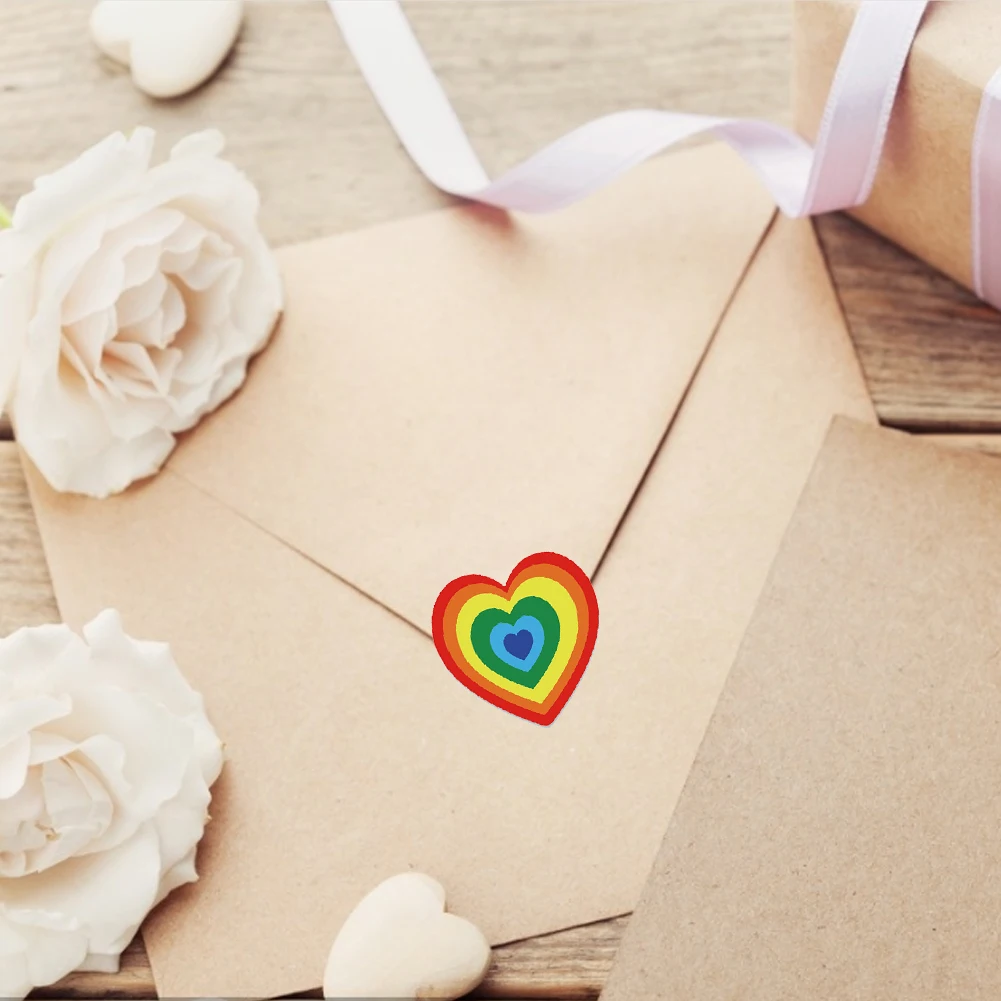 

500pcs/roll Valentine's Stickers Heart Stickers Valentine's Day or Art Craft Decorative Scrapbooking Stickers Stationery for Kid