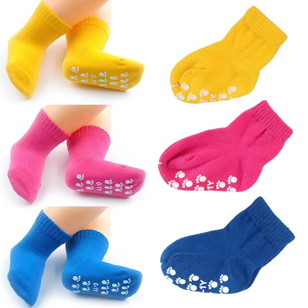 

1 Pair Toddler Socks Non Skid Crew Dress Anit Slip For Boy Girl Soles Anti-Slip design for infant toddler babies to wear at home