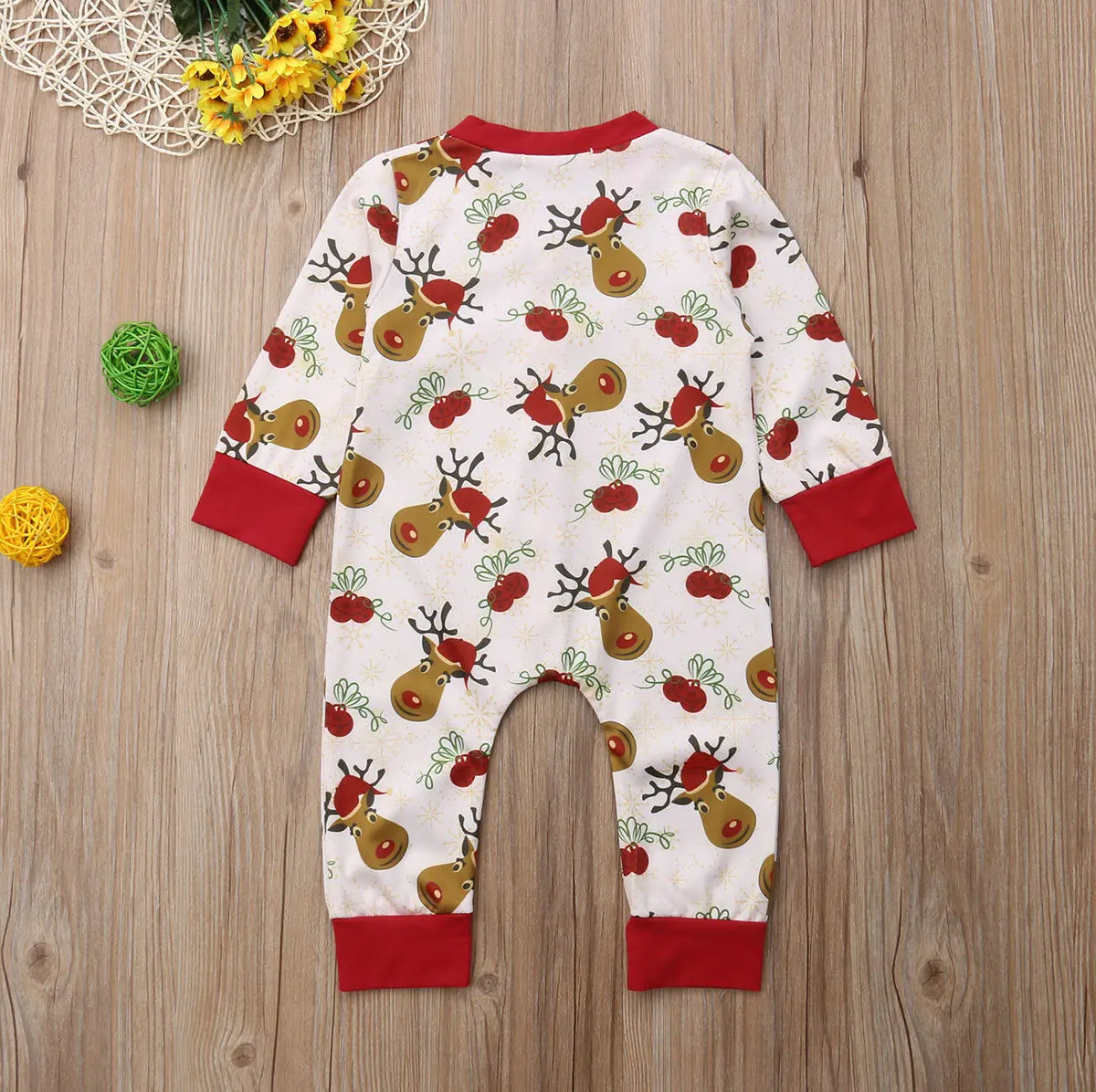 XMAS Infant Baby Boy Girl Romper Jumpsuit Playsuit One Piece Costume Spring Autumn New Arrival Warm Clothes | Детская одежда и