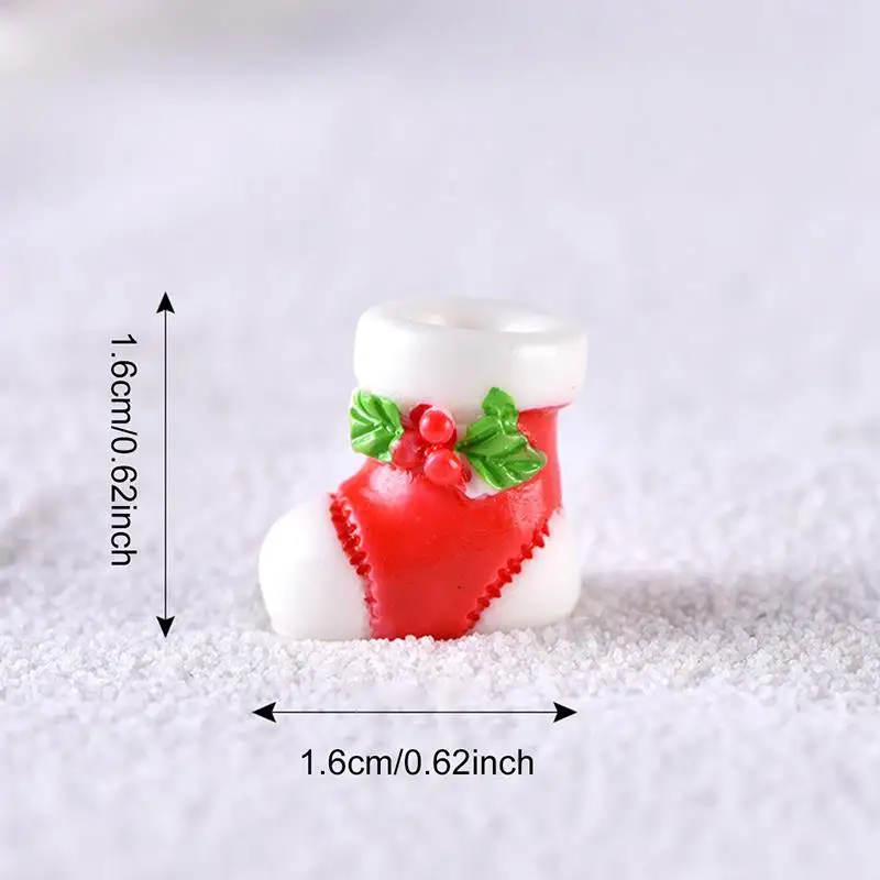 

6PCS Christmas Miniature Figurine Lovely Xmas Micro Landscape Miniature Ornament Christmas Party Decoration