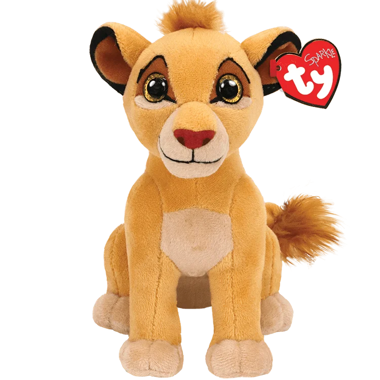 Игрушки плюшевые Ty большие глаза фигурки животных Король джунглей муфаса Симба