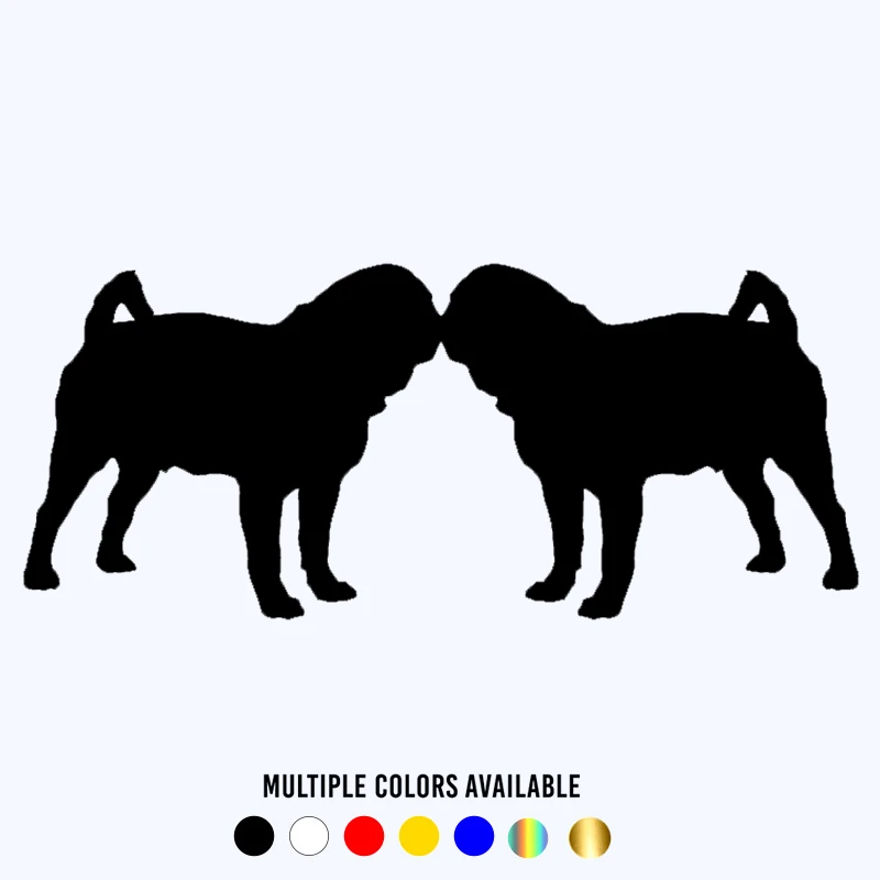 

CK20683# наклейки на авто Мопсы целуются водонепроницаемые наклейки на машину наклейка для авто автонаклейка стикер этикеты винила наклейки с...