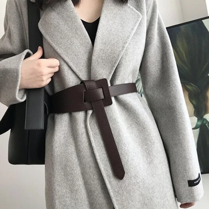 

Fashion Leather Belt for Jeans Jumpsuit Coat Dress Belt Waistband Tie Knot Waist Belt for Women Girl Lady Easy to Match