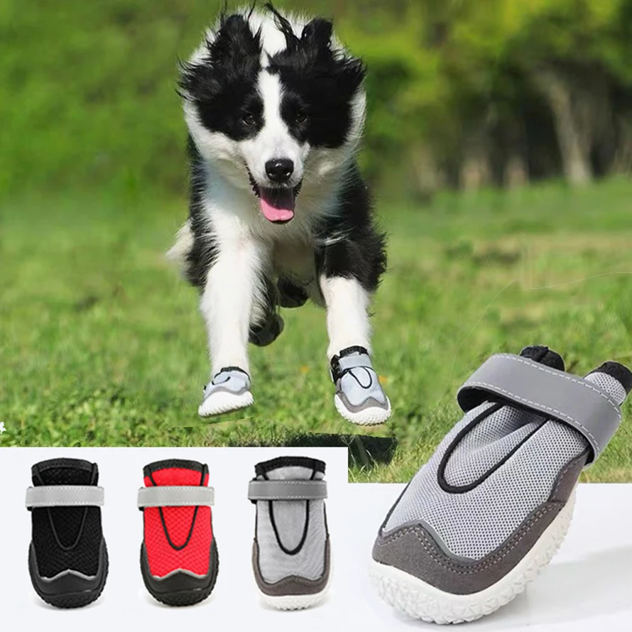 Светоотражающая Обувь для собак 4 шт./компл. ботинки домашних животных обувь