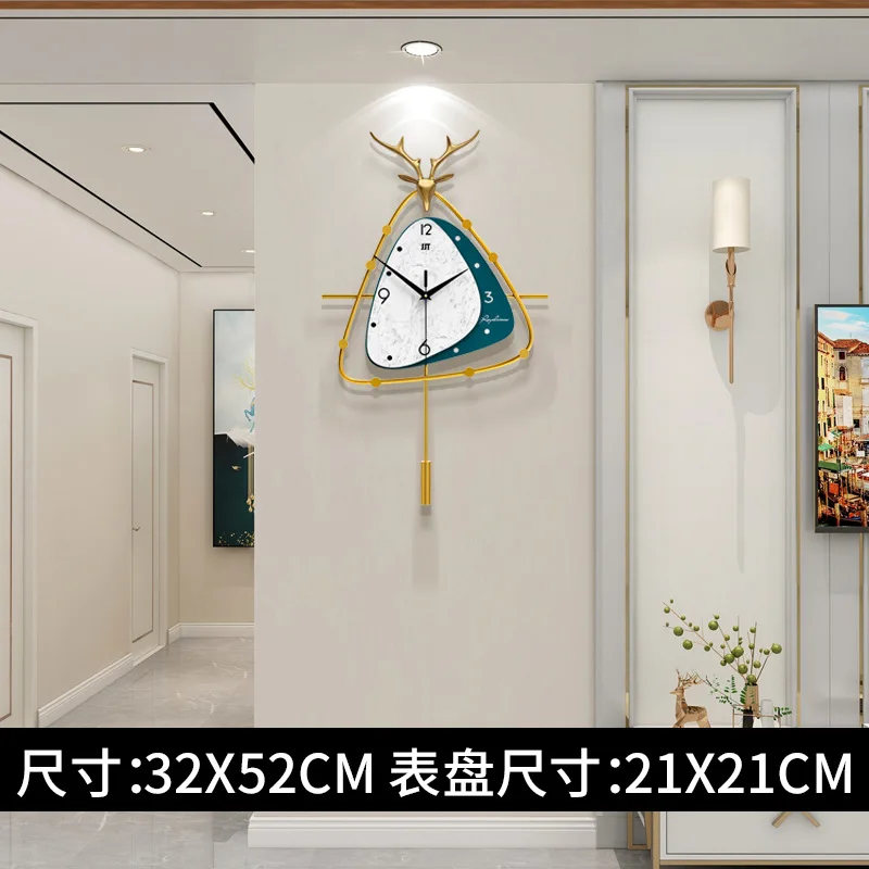 

Home decoration clocks living room wall clocks light luxury simple clock art fashion deer head wall clock