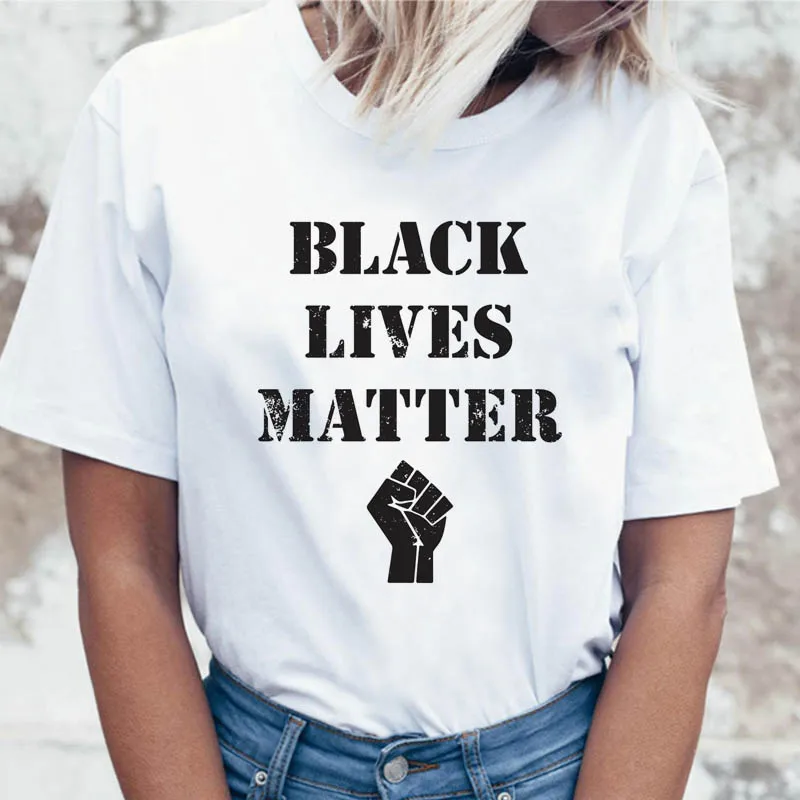 

Black Lives Matter T-shirt female T-shirt is fun Korean clothing Harajuku graphic T-shirt top ulzzang female