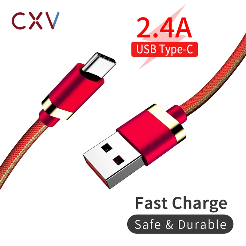 Кабель USB C кабель Usb type для быстрой зарядки телефона samsung S9 S8 Xiaomi mi6 huawei P10 CXV|Кабели