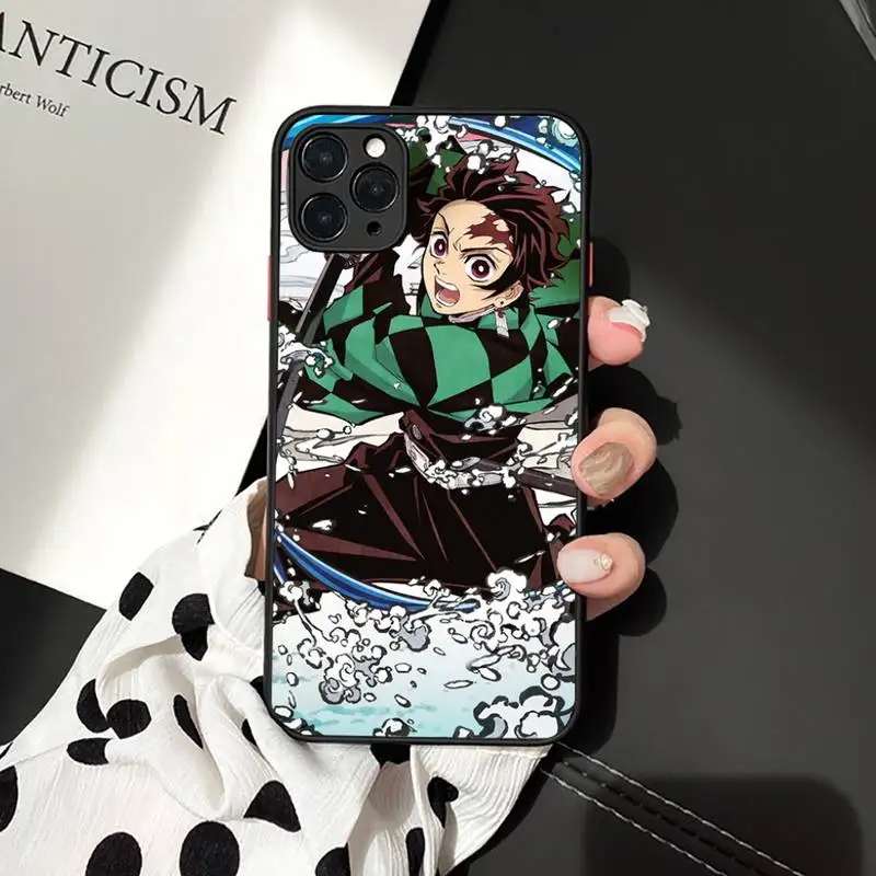 

Cute Japan Demon Slayer Phone Case matte transparent For iphone 7 8 11 12 plus mini x xs xr pro max cover