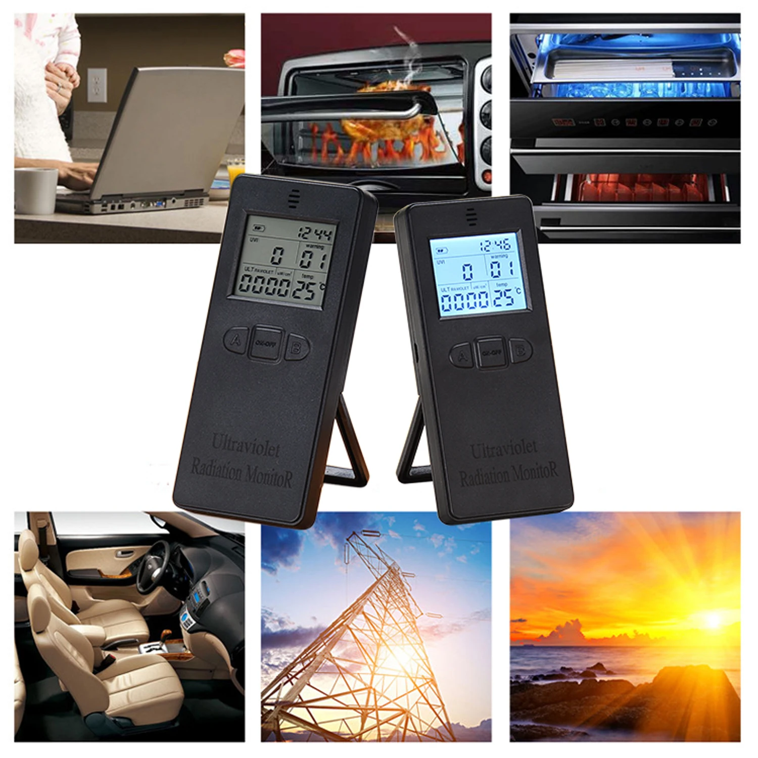 Портативный цифровой детектор УФ излучения измеритель тестер радиометра с