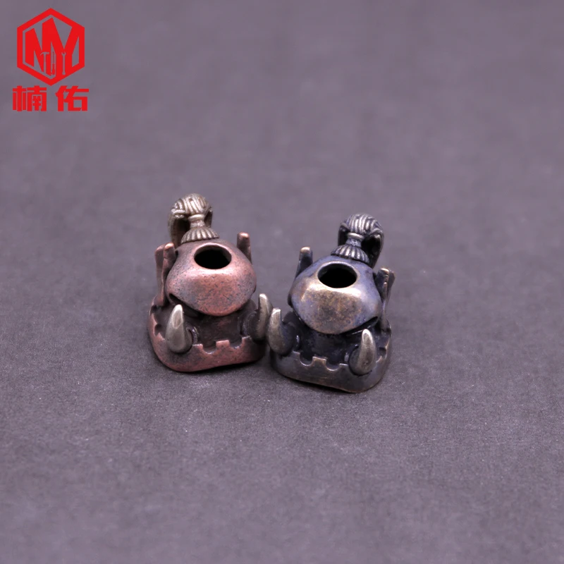 

1PC EDC Paracord Beads Half Orc Retro Brass Copper Lanyard Pendants Knife Beads Umbrella Rope Cord Necklace Bracelet Beads