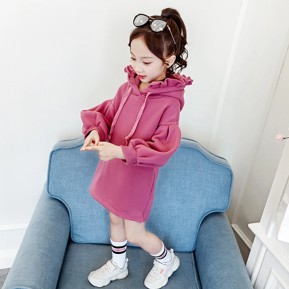 Свитер для девочек с плиссированным воротником толстовки свитер