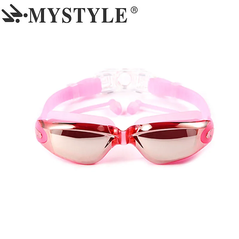 MYSTYLE, диоптрийные очки для плавания для мужчин и женщин, очки для плавания в бассейне, профессиональные, для взрослых, спортивные очки, покрытие, водонепроницаемые, анти-туман, УФ