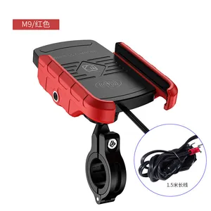waterproof 12v motorcycle phone qi fast charging wireless charger bracket holder mount stand for iphone xs max xr x 8 samsung free global shipping