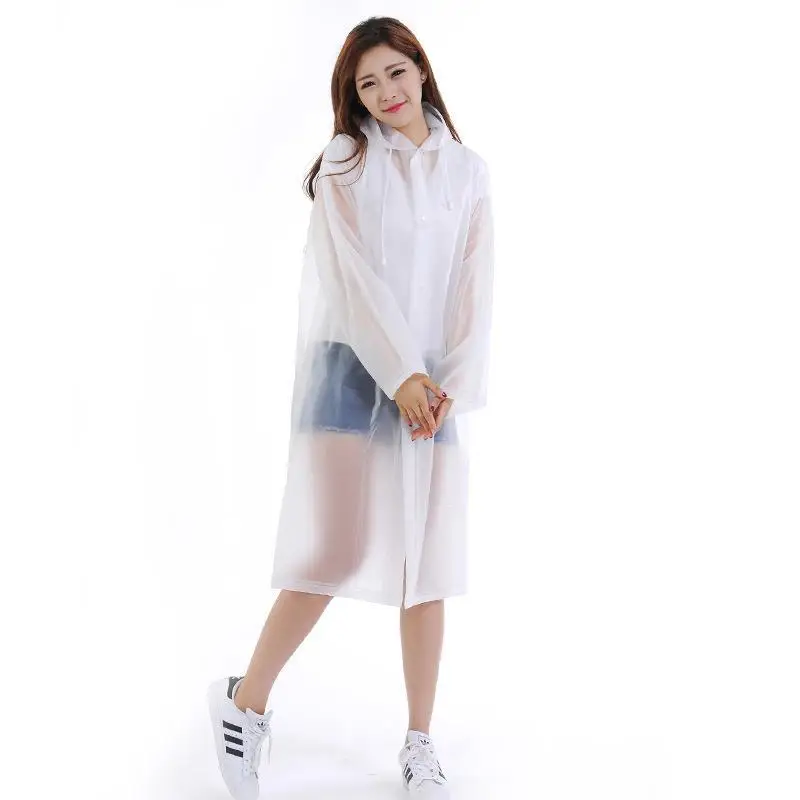 Дождевик женский прозрачный водонепроницаемый плащ пончо ветрозащитный для