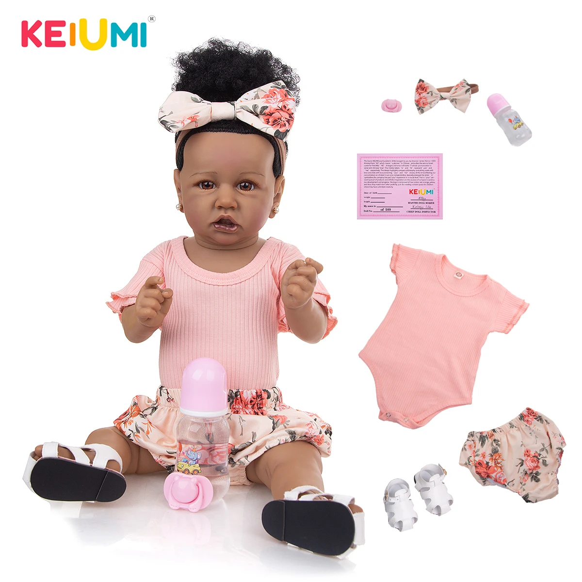 Кукла реборн силиконовая африканская черная с кожей Реалистичная кукла для