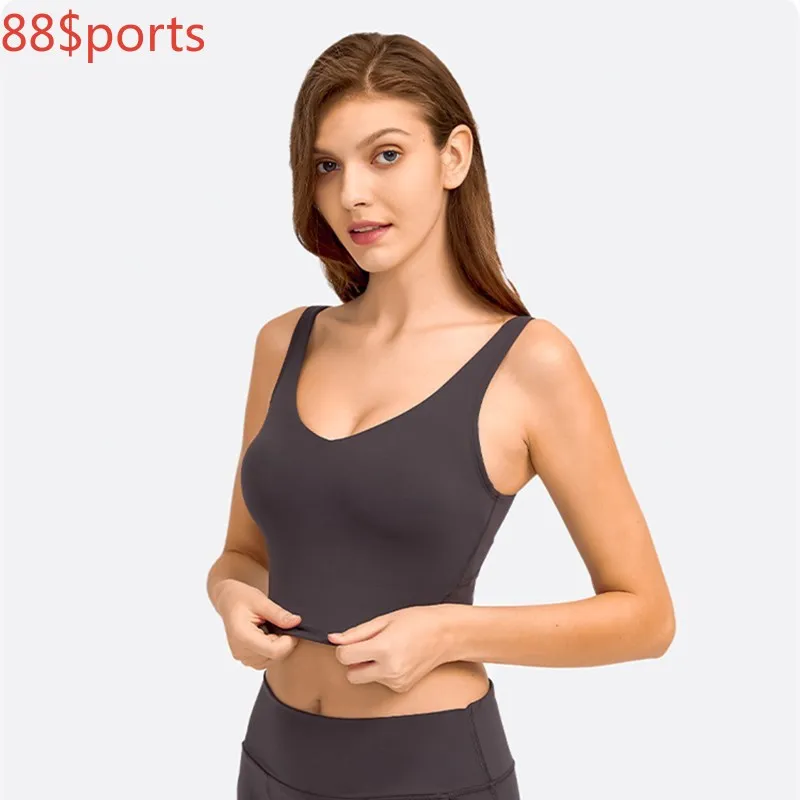 

Fitness Tank Top Women Sports Support Sexy Tight Gym Yoga Vest Buttery Soft Weightless With Removable Chest Pad Custom Logo