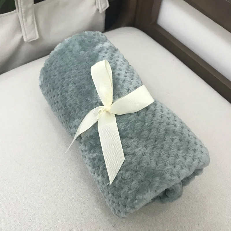 неонатальный младенец бидон ультрамягкий сетчатый фланель детский одеяло