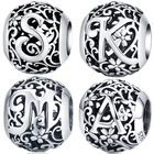 Бусины A M с винтажным узором для браслета 3 мм, Оригинальные круглые шармы из стерлингового серебра 925 пробы для женщин, для изготовления подарков на свадьбу, сделай сам