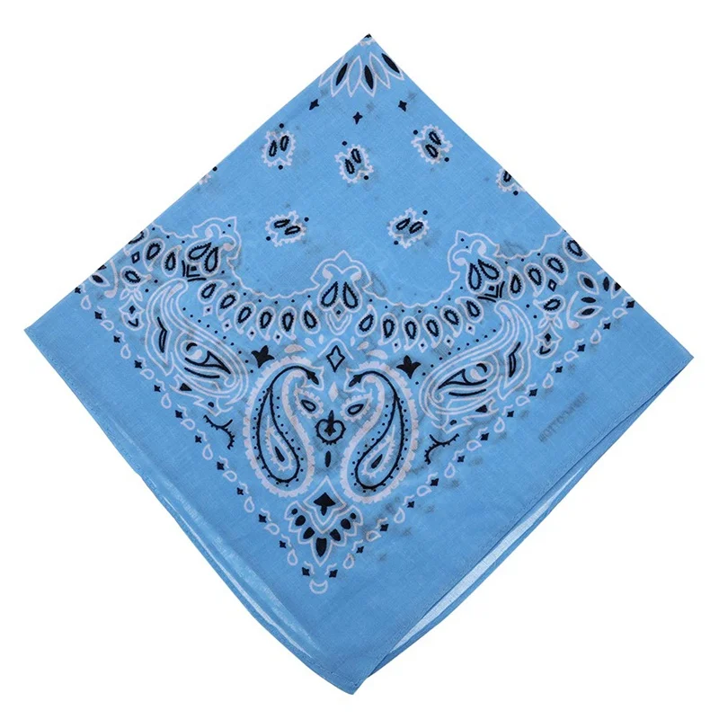 LB Outdoor Cool Activities Riding Collar Cute Women Print Bandana Scarf Square Head Scarf Female Motorcycle Headwear - Color: LB