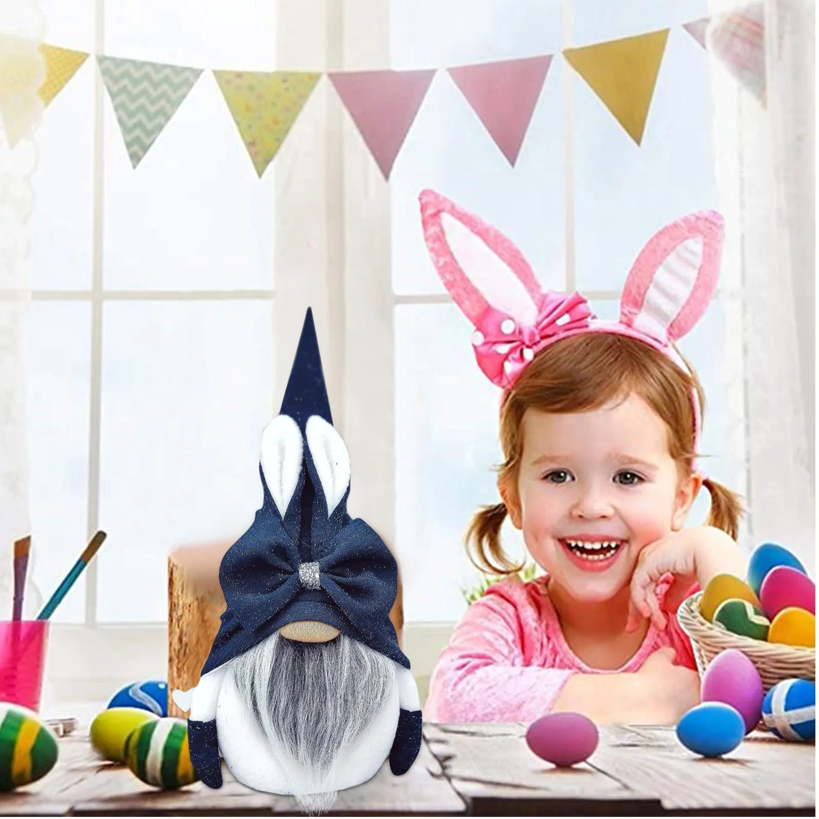 

Easter Day Gnome Rabbit Faceless Doll Decorations Bedroom Living Room Desktop Mustache Doll Party Festival Decor Ornaments