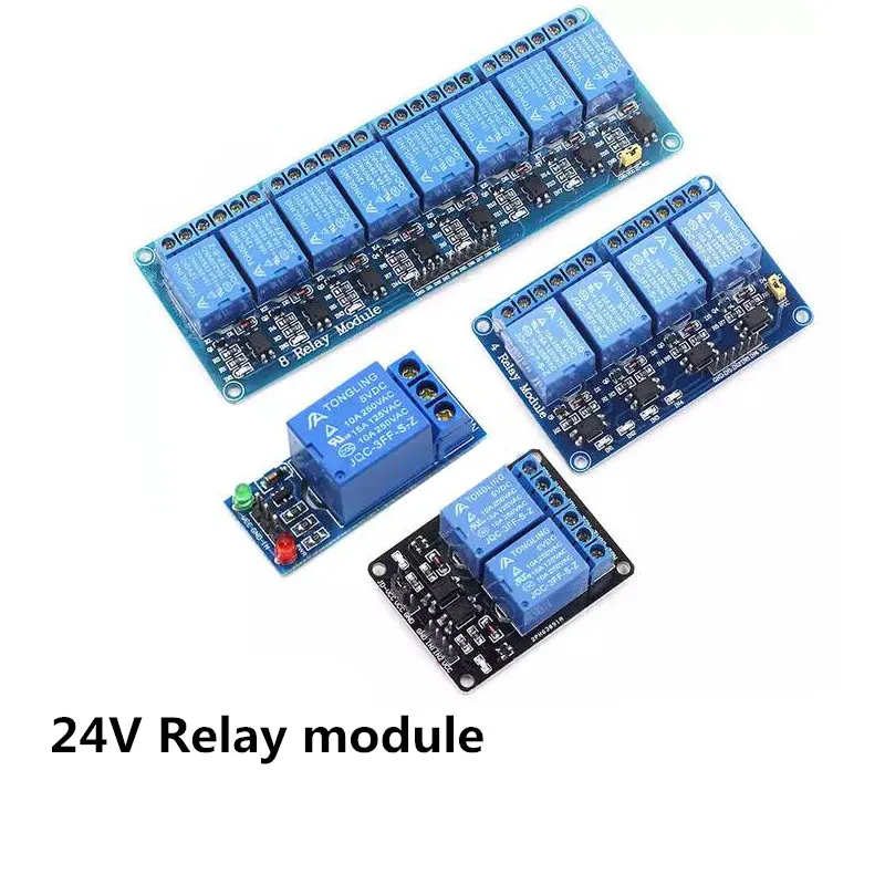 1 шт 24V детей 1 года, 2, 4, 6, 8 канальный релейный модуль с оптопарой. Релейный выход 1 2 4 6 8 способ релейный модуль для arduino