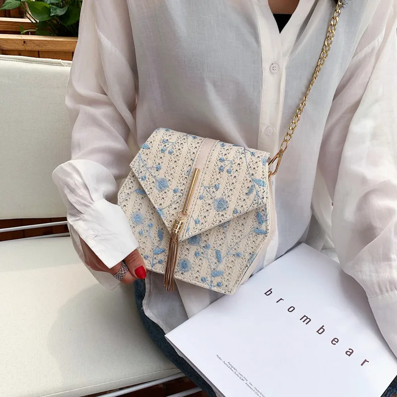 Hexagon Style Straw Lace Embroidery Bag Handbags Women Summer Rattan Bag Handmade Woven Beach Bohemia Handbag 2019 New Fashion
Hexagon Style Straw Lace Embroidery Bag Handbags Women Summer Rattan Bag Handmade Woven Beach Bohemia Handbag 2019 New Fashion