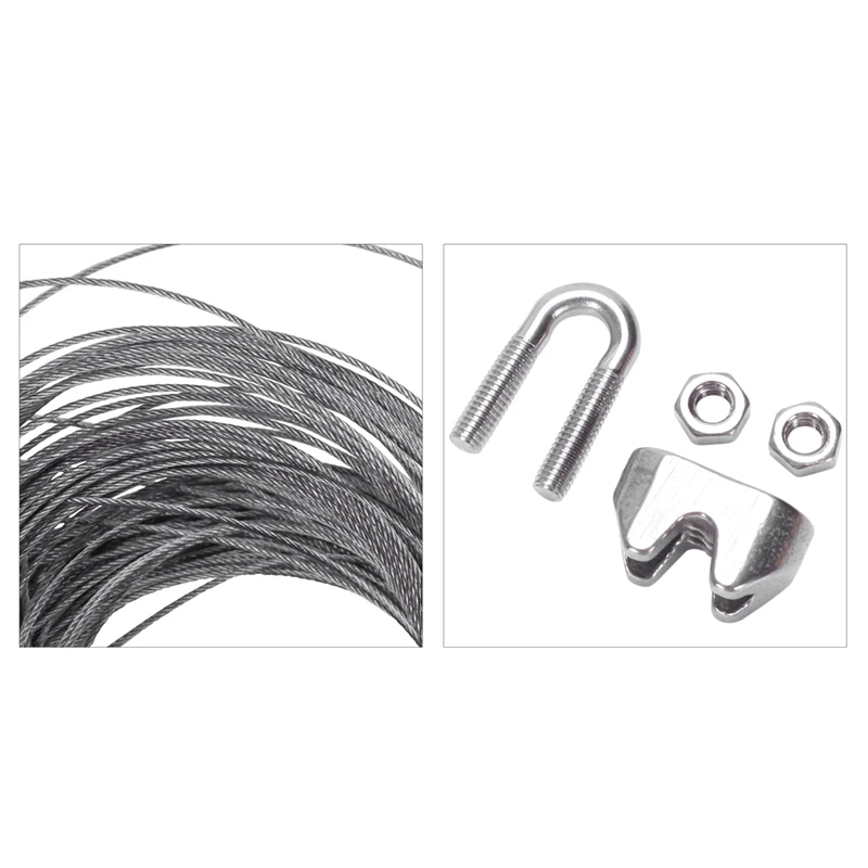 12 шт. 2 мм 1/16 дюйма трос из нержавеющей стали зажим для кабеля и 1 такелажа
