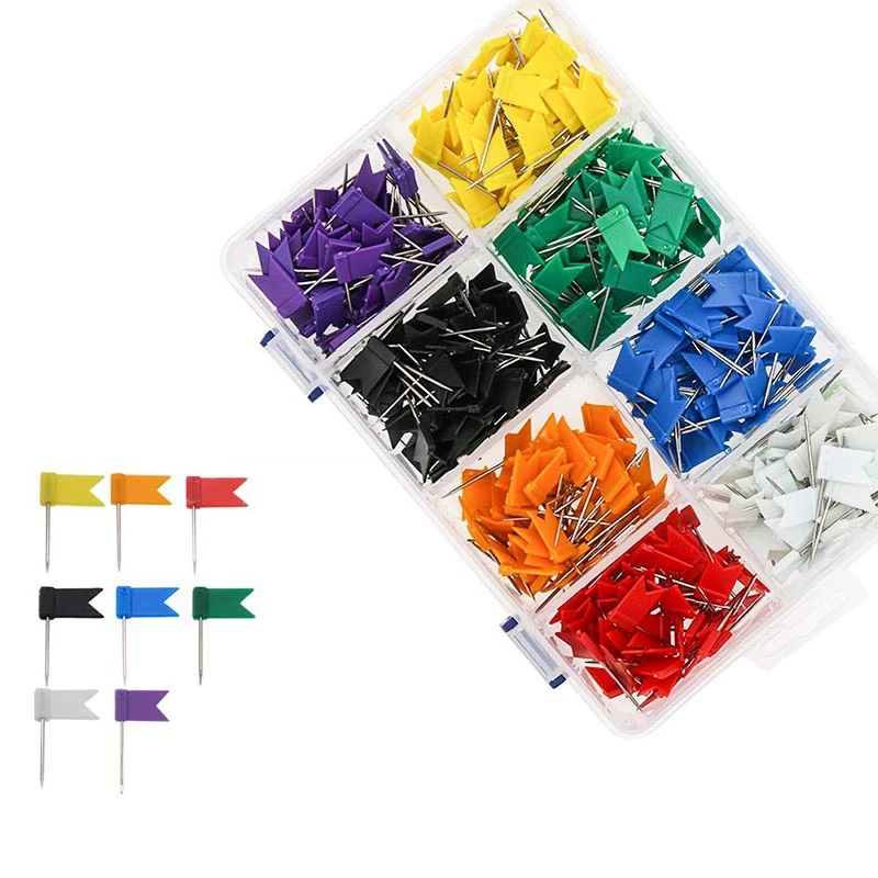 Флаг карта путешествия штифты разноцветные декоративные карты Tacks пластиковая