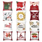 Рождественская наволочка с Санта-Клаусом и оленем, Рождественское украшение для дома 2021, рождественские украшения, Рождество, Новый год 2022