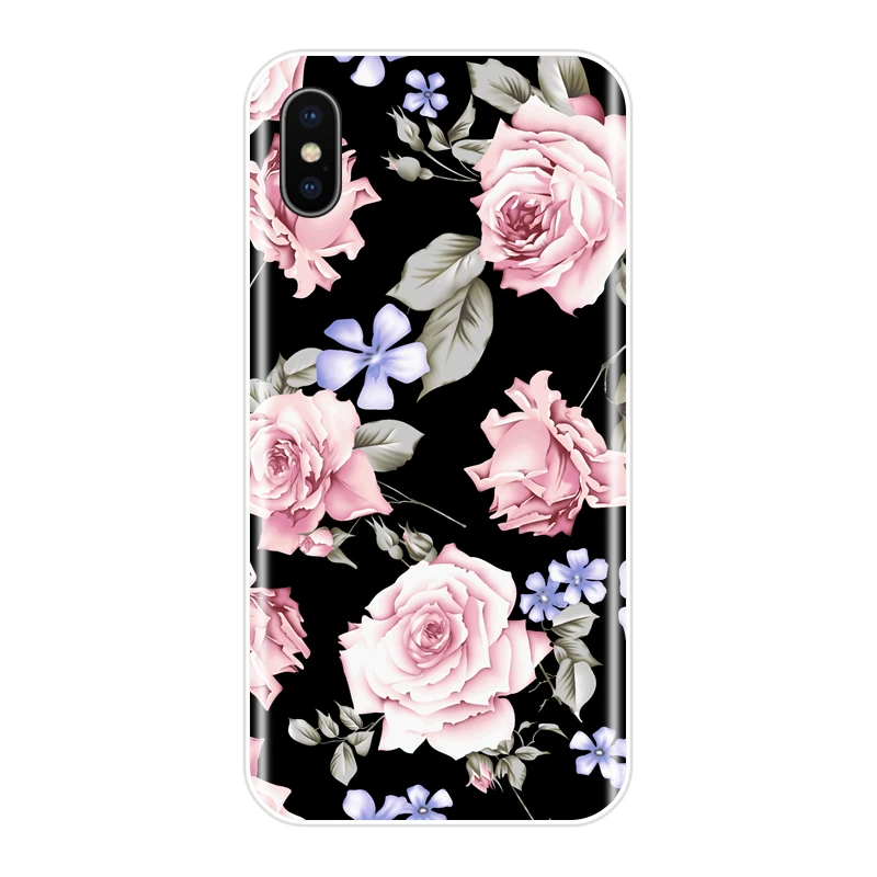 Phone Case for iPhone X 10 8 7 6S 6 S Plus Soft Silicone TPU Cute Flower Floral Back Cover 6Plus 7Pus 8Plus |