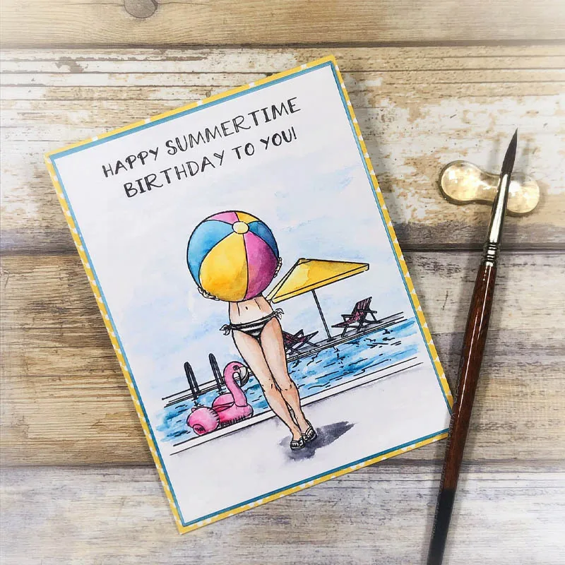 Прозрачные силиконовые штампы с радужной взрывной головой щетка для пляжа