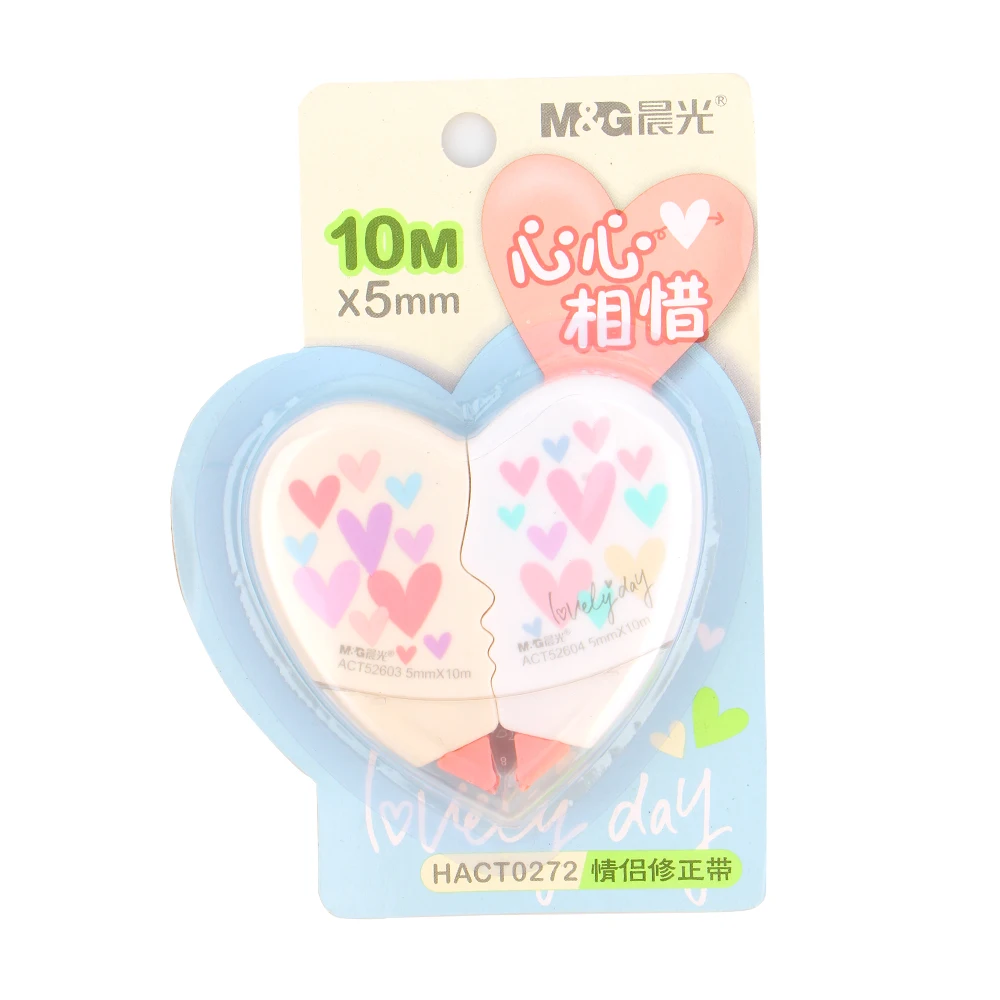 Лента для коррекции сердца Love 2 в 1 материал 5 мм * 10 м Kawaii Канцтовары офиса школы