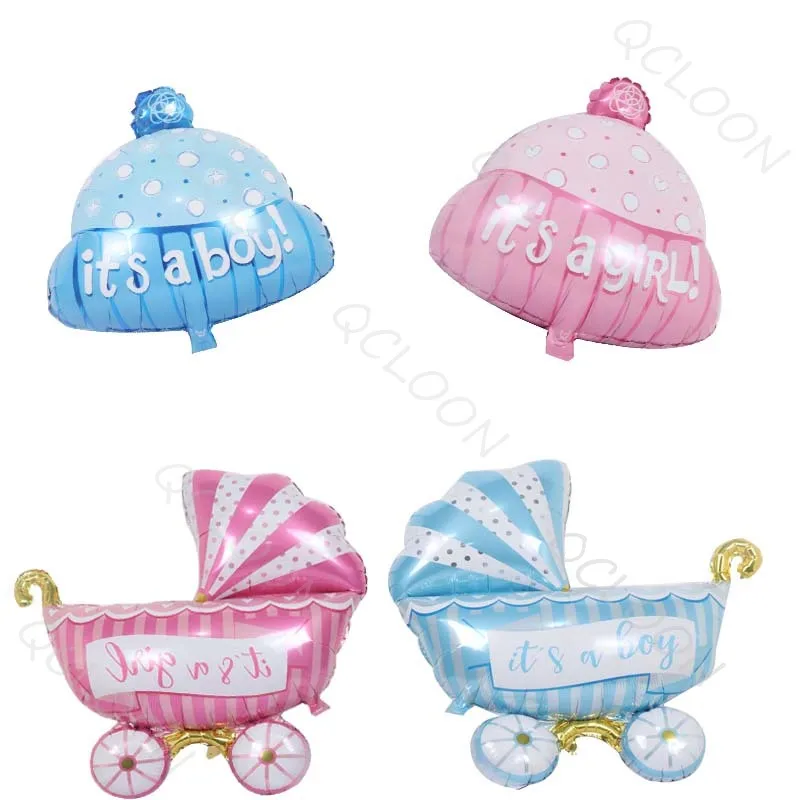 

New Boy Gril Baby Hat The Baby Bed Foil Balloon Baby Shower Birthday Party Decoration Balloons Baby Shower Party Helium Balls