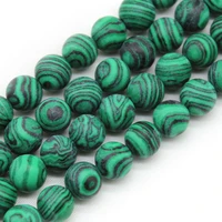 natural matte green malachite stone round loose spacer beads for pick size jewelry making diy necklace bracelet 4 6 8 10 12 mm
