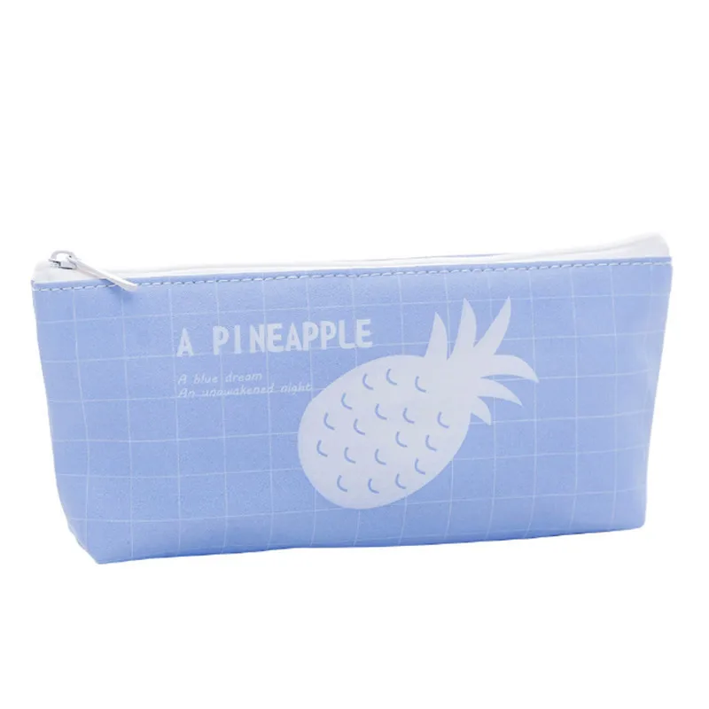 Пенал трапециевидный из ПУ кожи с кроликом и фруктами | Игрушки хобби