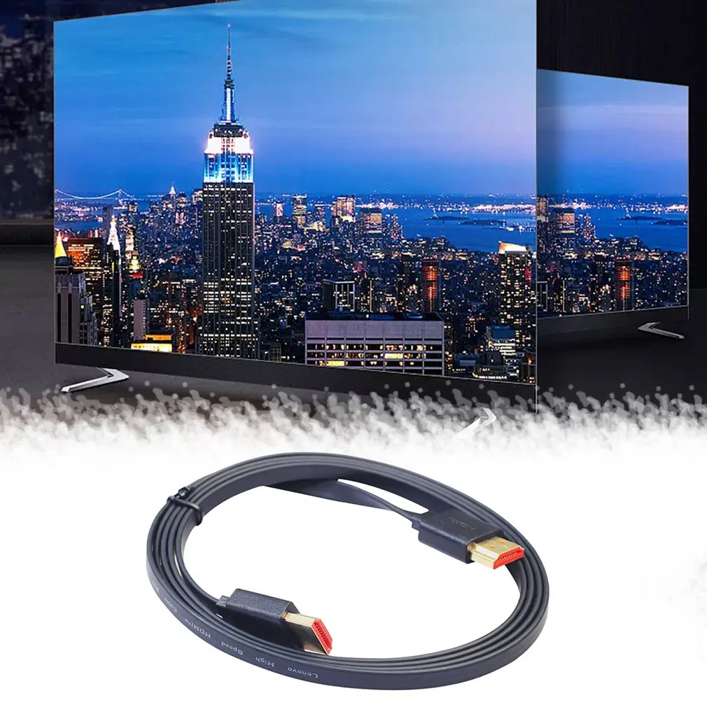 Высокоскоростной hdmi кабель плоский позолоченный 3D 4K 0 3 м 1 5 2 7 10 15 для ТВ PS3